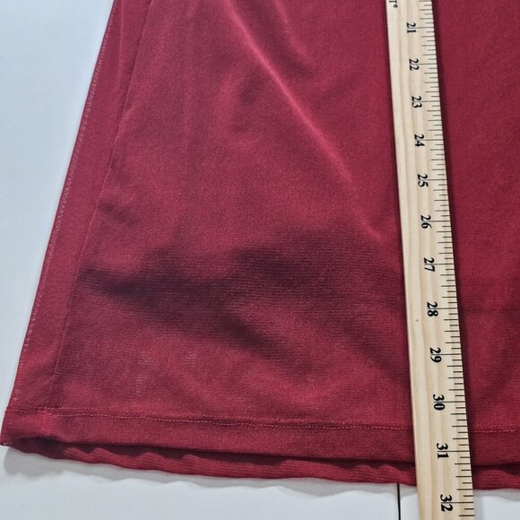 Lane Bryant Top 26/28 Burgundy Mandala Embroidery Lined Sheer SS Round Neck Boho - Picture 7 of 16